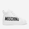 Boys Moschino Kids Sneakers | Kids Leather High Top Trainers In White