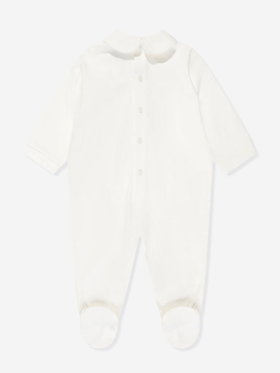 Boys Emporio Armani Babygrows & Rompers | Baby Cotton Babygrow In Ivory