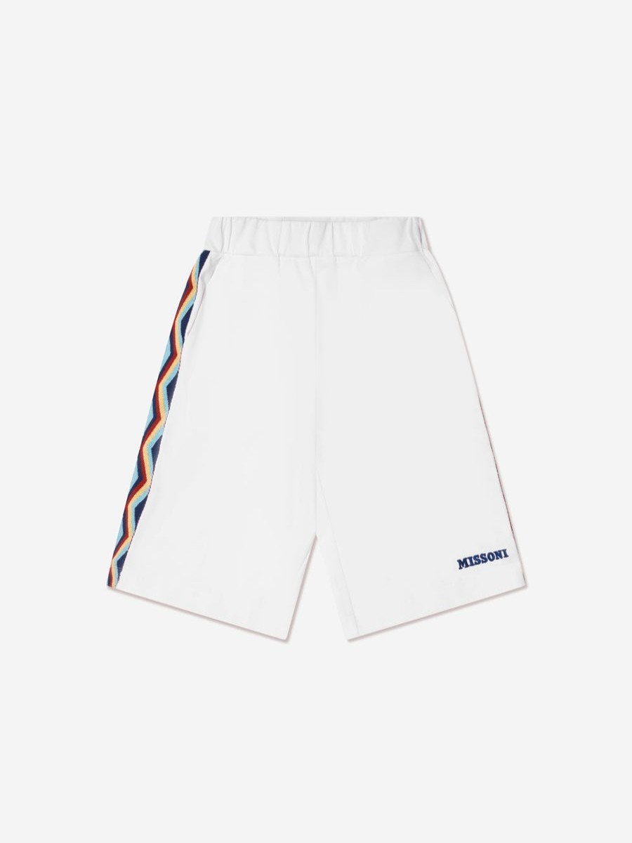 Boys Missoni Shorts | Boys Logo Jersey Shorts In White