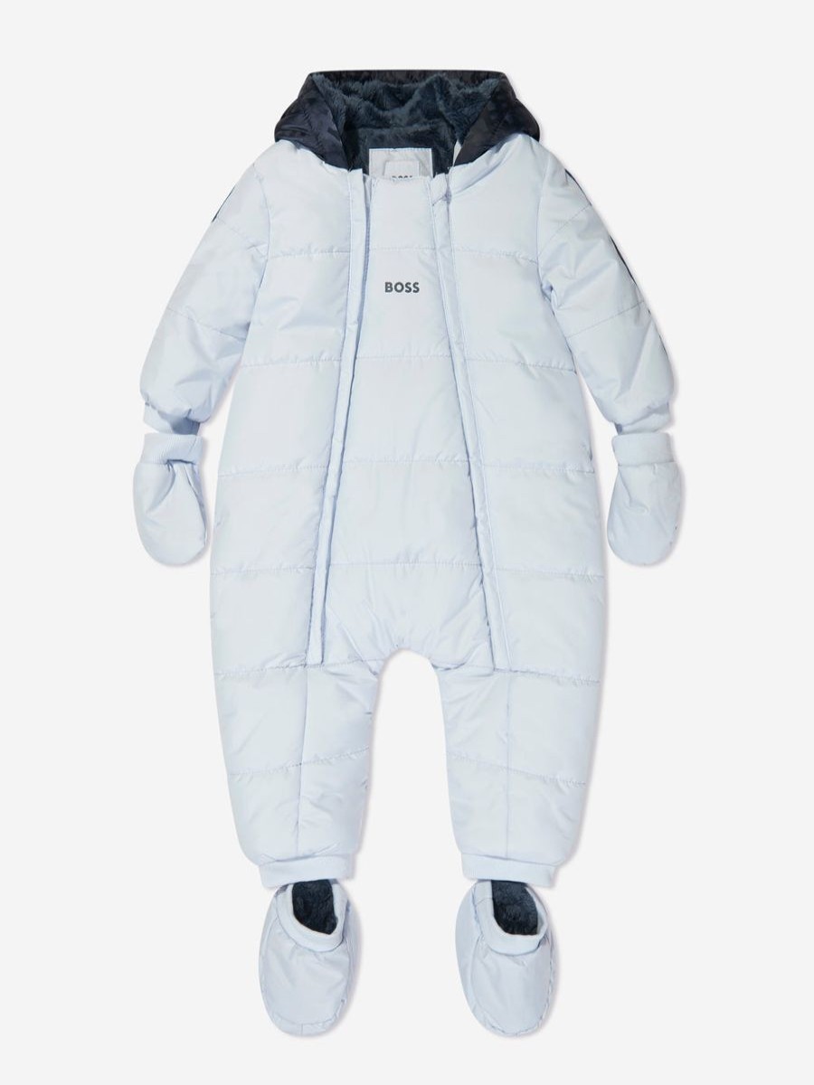 Boys BOSS Coats & Jackets | Baby Boys Snowsuit In Blue