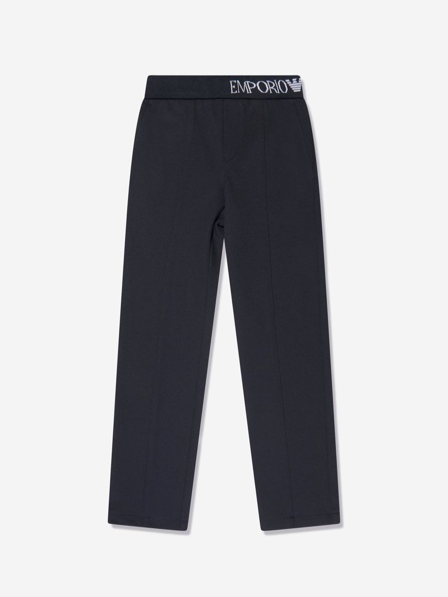 Boys Emporio Armani Trousers | Boys Logo Trousers In Navy