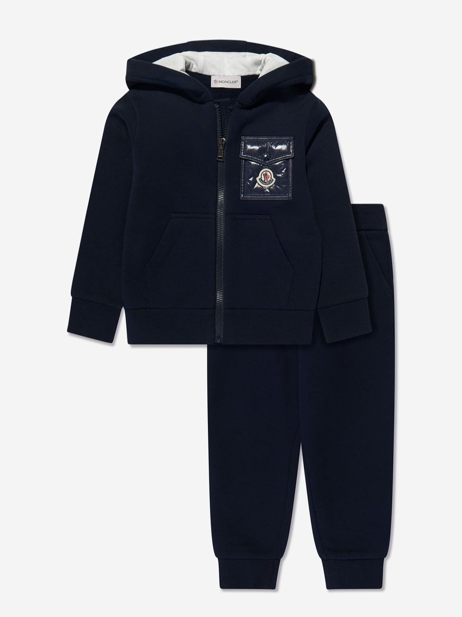 Boys Moncler Enfant Tracksuits | Boys Logo Pocket Tracksuit In Navy