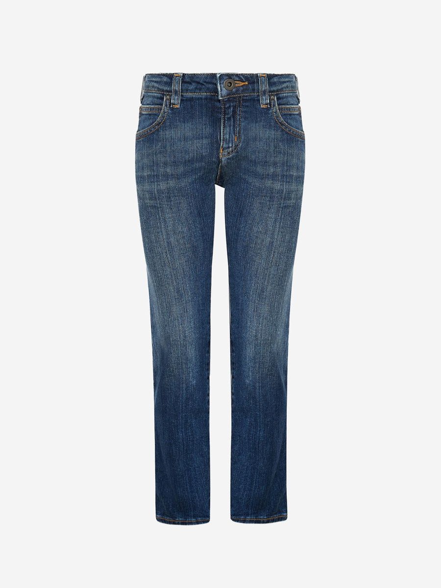 Boys Emporio Armani Trousers | Emporio Armani - Boys Cotton Denim Branded Jeans | Childsplay Clothing