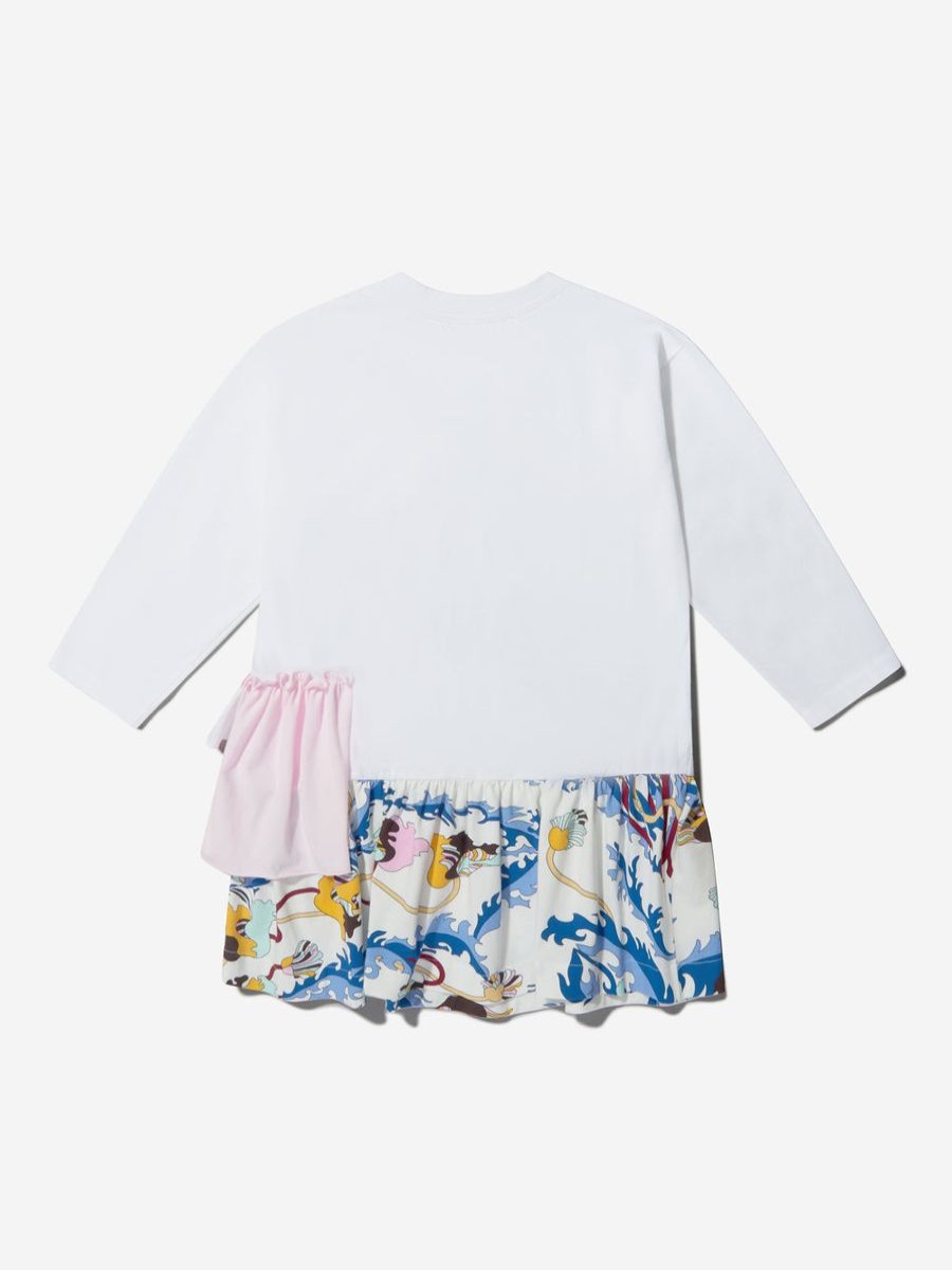 Girls Emilio Pucci Dresses | Girls Cotton Patterned Logo Dress