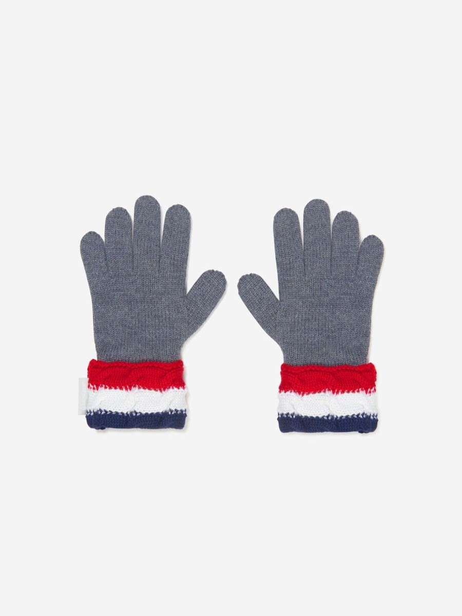 Boys Moncler Enfant Scarves & Gloves | Moncler Enfant - Boys Wool Knitted Gloves | Childsplay Clothing