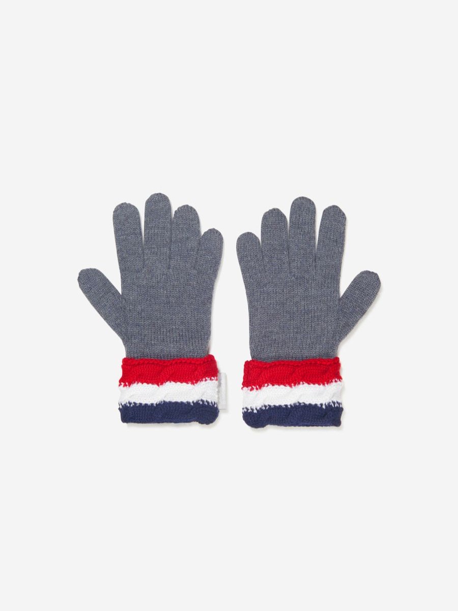 Boys Moncler Enfant Scarves & Gloves | Moncler Enfant - Boys Wool Knitted Gloves | Childsplay Clothing