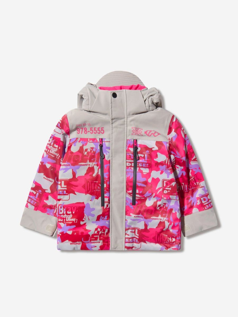 Girls Diesel Coats & Jackets | Diesel - Girls Racing Print Ski Jacket | Childsplay Clothing