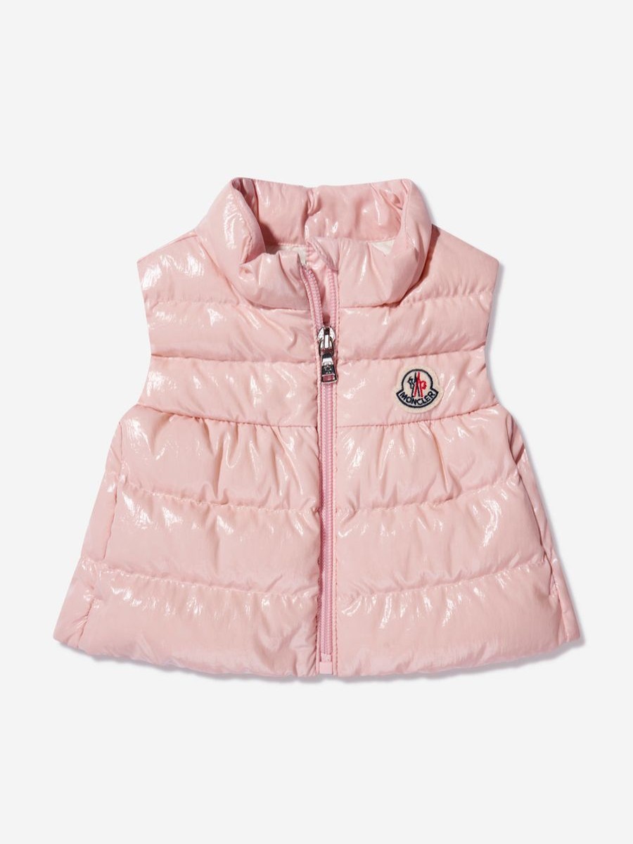 Girls Moncler Enfant Coats & Jackets | Baby Girls Down Padded Hiva Gilet In Pink