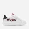 Boys Hugo Sneakers | Boys Leather Logo Trainers In White