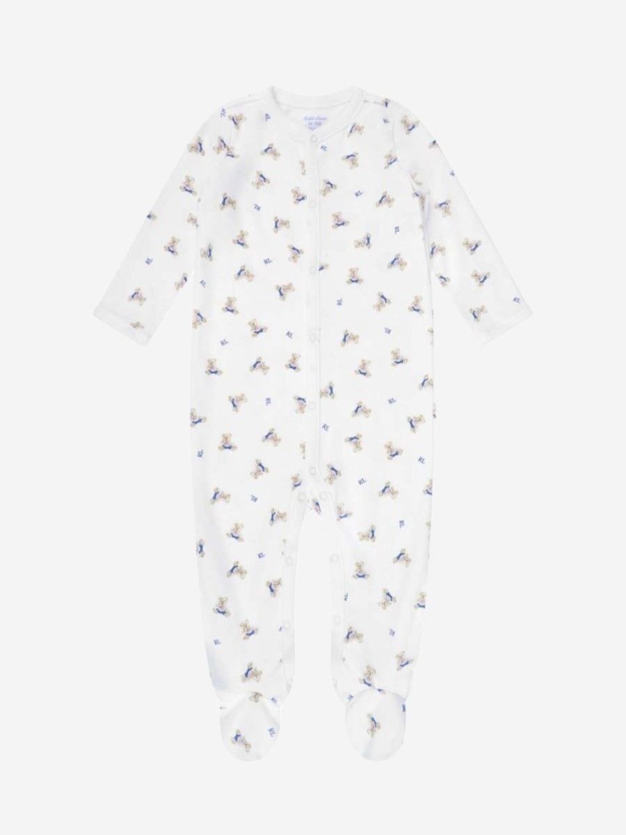 Boys Ralph Lauren Kids Babygrows & Rompers | Baby Boys Bear Print Babygrow