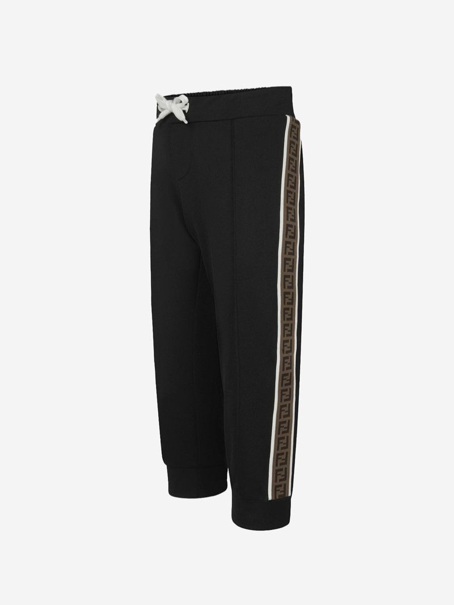 Boys Fendi Kids Trousers | Fendi Kids - Boys Ff Logo Tape Joggers | Childsplay Clothing