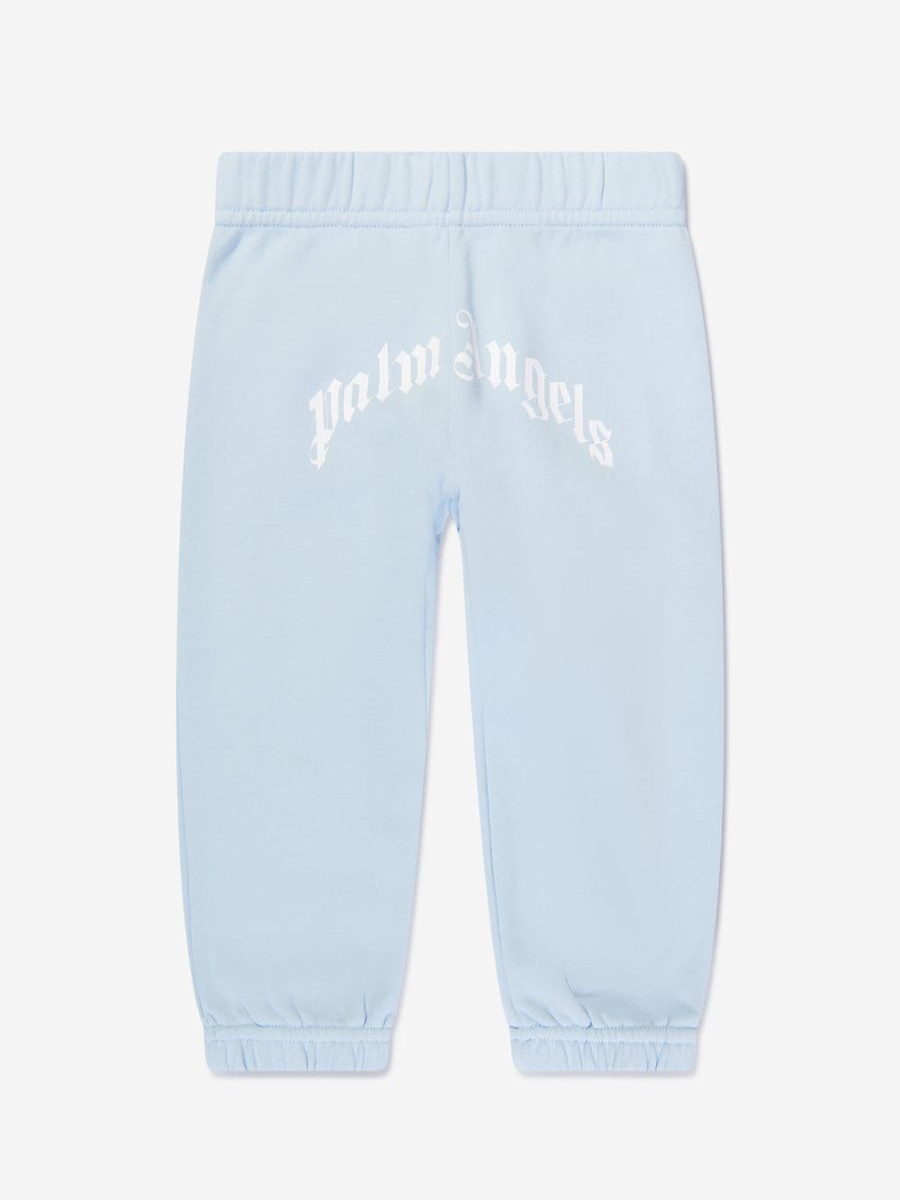 Boys Palm Angels Sweatpants | Baby Boys Curved Logo Joggers In Blue