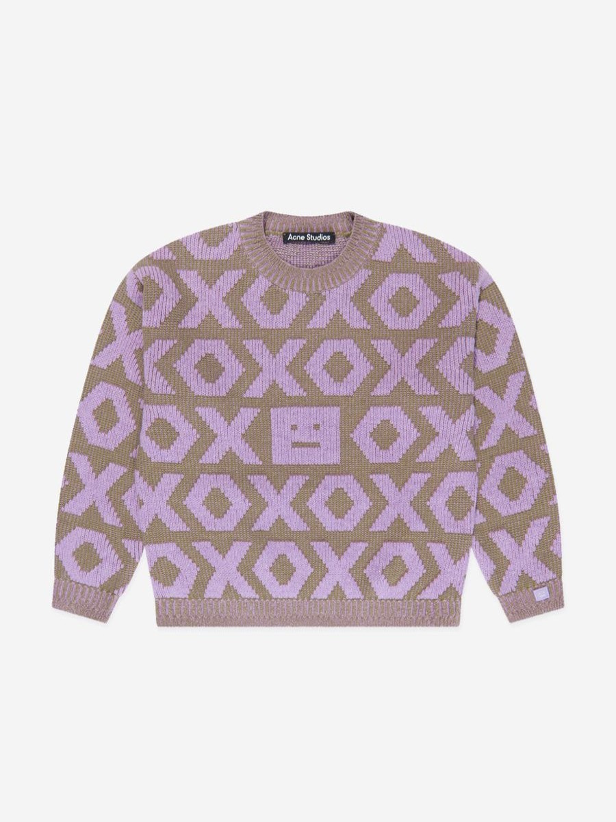 Boys Acne Studios Jumpers & Cardigans | Kids Mini Kozu Jumper In Purple