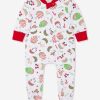 Boys Magnolia Baby Babygrows & Rompers | Baby Festive Cupcakes Zipper Babygrow In White