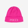 Teen Emilio Pucci Underwear | Girls Logo Beanie Hat In Pink