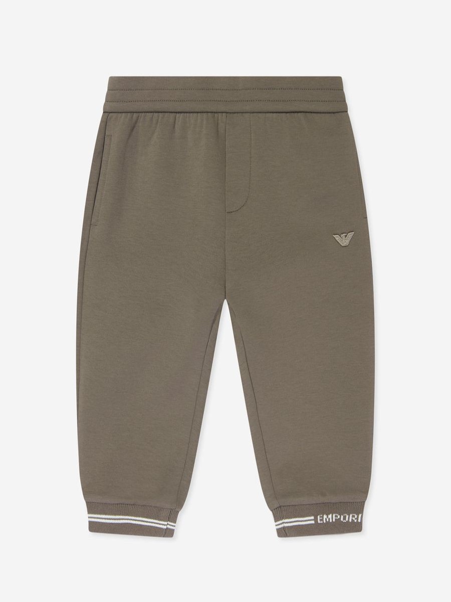 Boys Emporio Armani Sweatpants | Baby Boys Logo Jogges In Brown