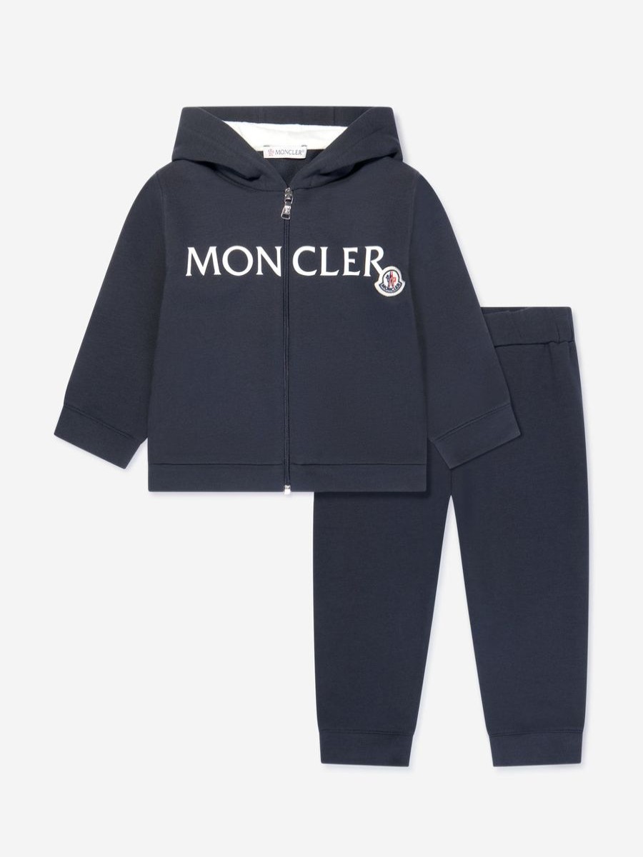 Boys Moncler Enfant Tracksuits | Baby Logo Tracksuit In Navy