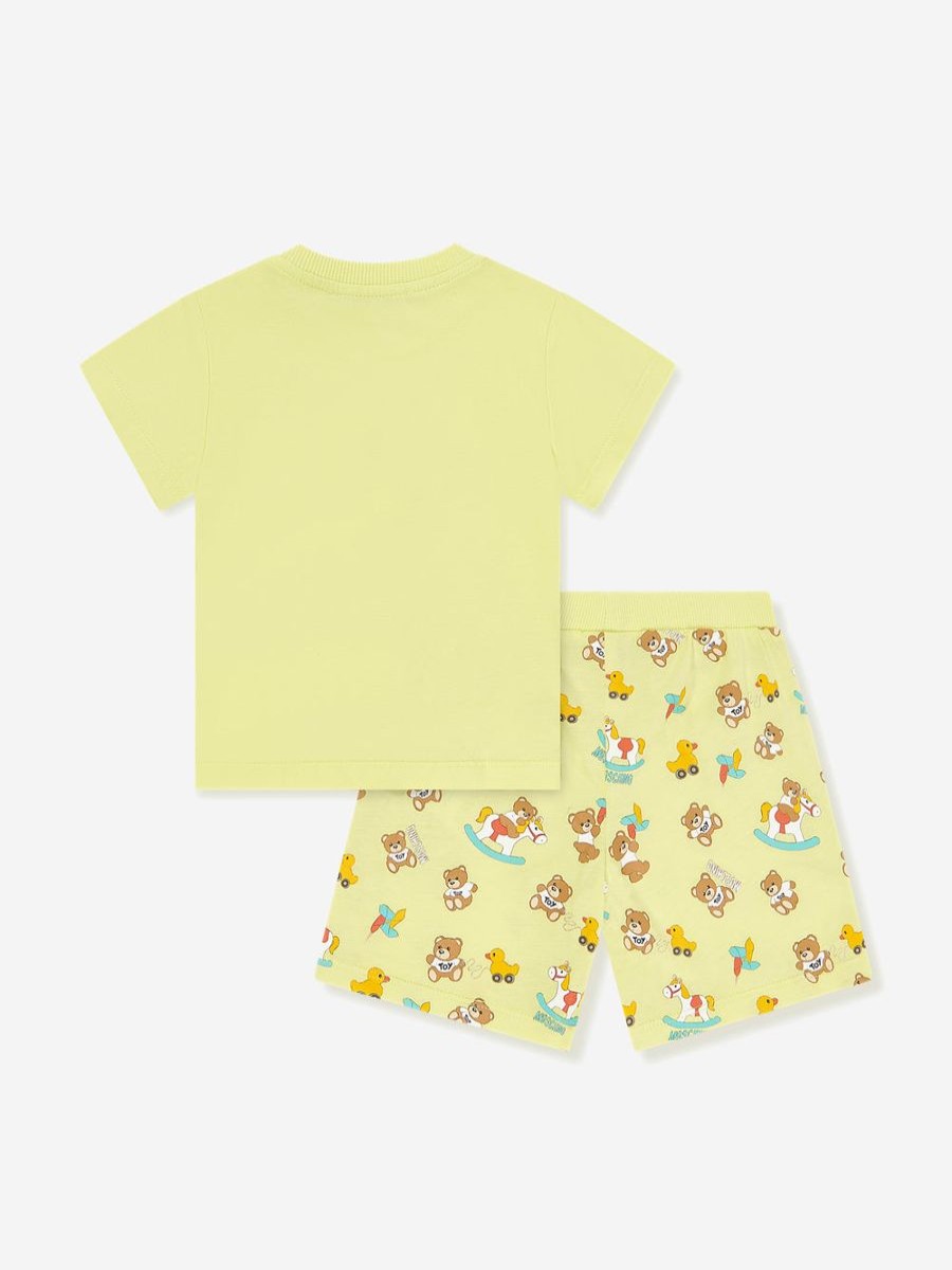 Boys Moschino Kids Shorts | Baby Teddy Bear Short Set In Yellow