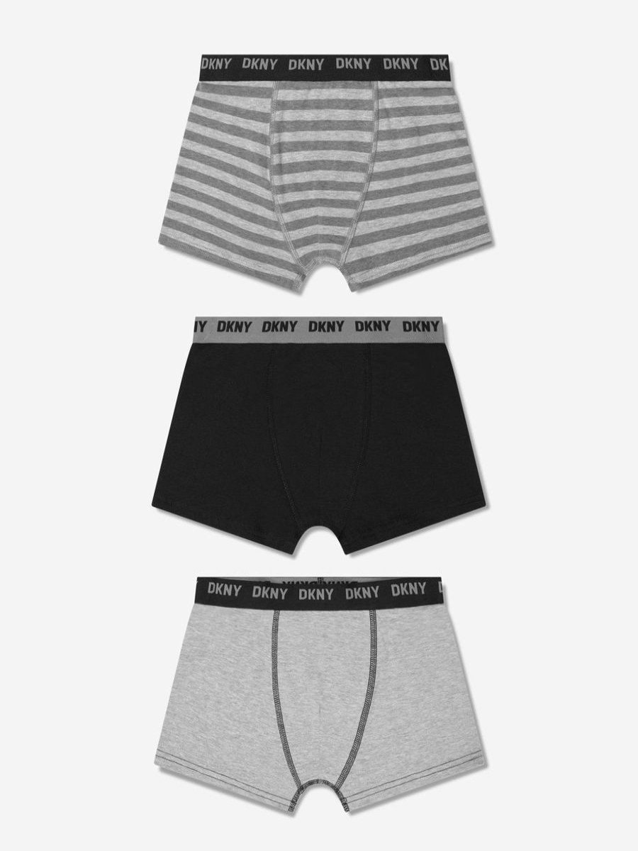 Boys DKNY Underwear | Boys 3 Pack Boxer Shorts Set In Grey