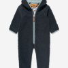 Boys Molo Babygrows & Rompers | Baby Boys Fleece Pramsuit In Navy