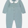 Boys Paz Rodriguez Babygrows & Rompers | Baby Knitted Romper In Green