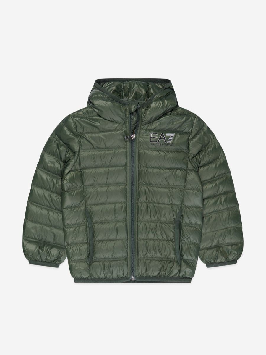 Boys EA7 Emporio Armani Coats & Jackets | Boys Down Padded Puffer Jacket In Green