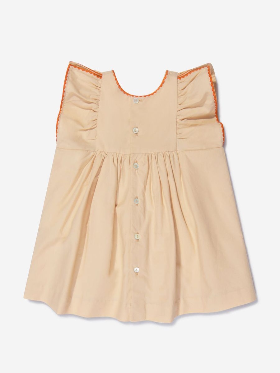 Girls Bonpoint Dresses | Baby Girls Cotton Embroidered Dress