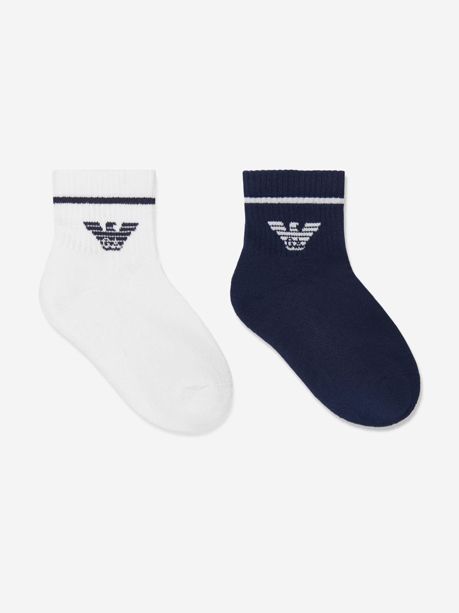 Boys Emporio Armani Socks | Boys Logo Socks In Navy