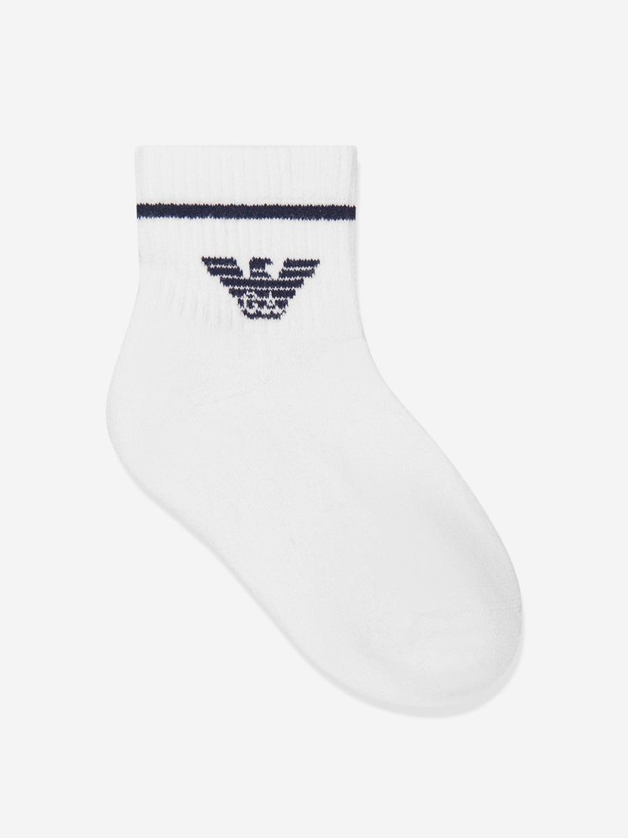 Boys Emporio Armani Socks | Boys Logo Socks In Navy