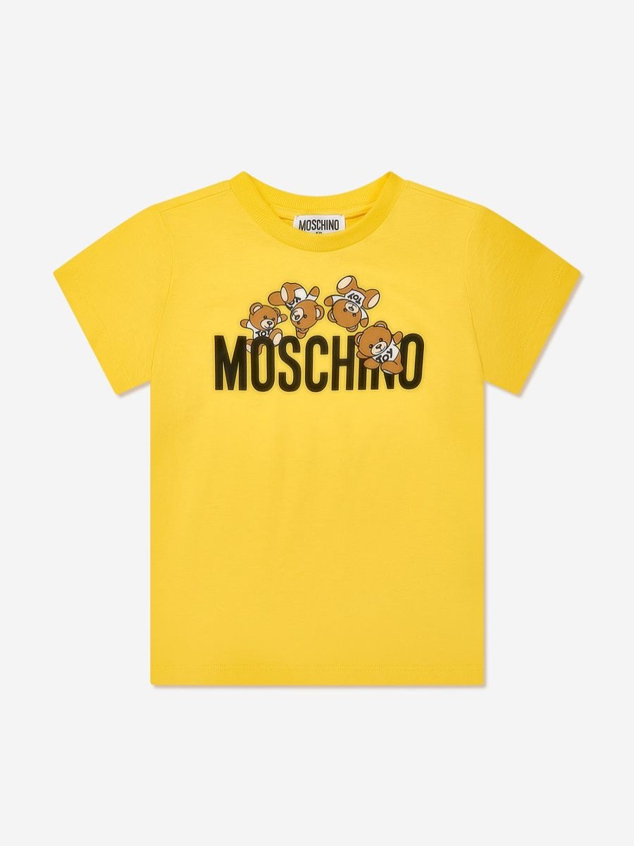 Boys Moschino Kids T-Shirts & Tops | Kids Teddy Logo T-Shirt In Yellow