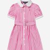 Girls Ralph Lauren Kids Dresses | Girls Striped Shirt Dress In Pink