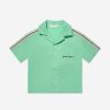 Boys Palm Angels Shirts | Boys Track Shirt In Green