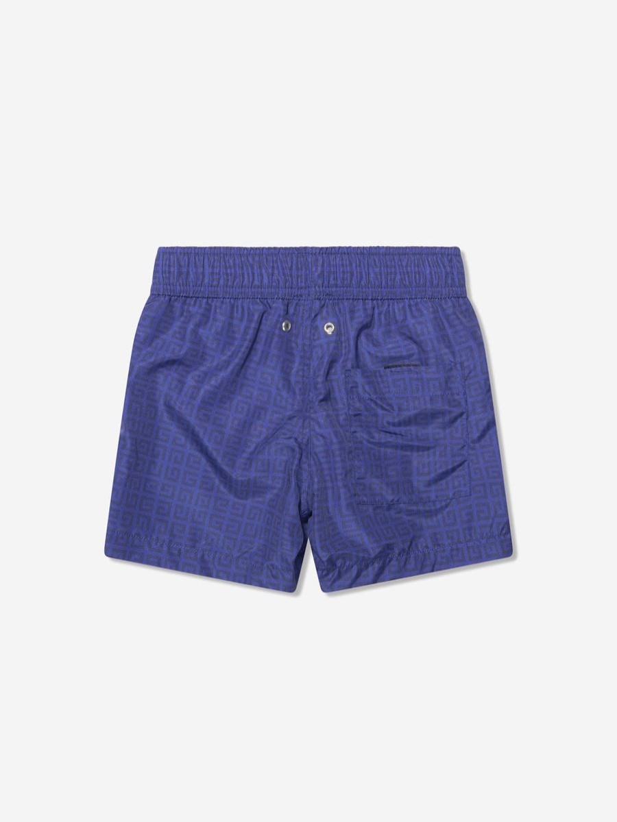 Boys Givenchy Swimwear | Boys 4G Logo Swim Shorts In Blue