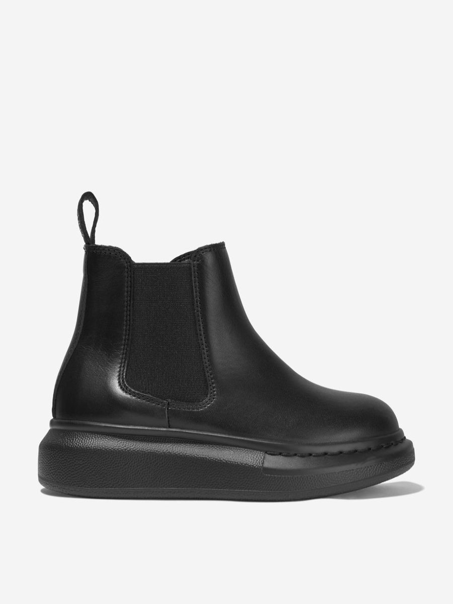 Boys Alexander McQueen Boots | Alexander Mcqueen - Kids Leather Chunky Chelsea Boots |Eu Childsplay Clothing