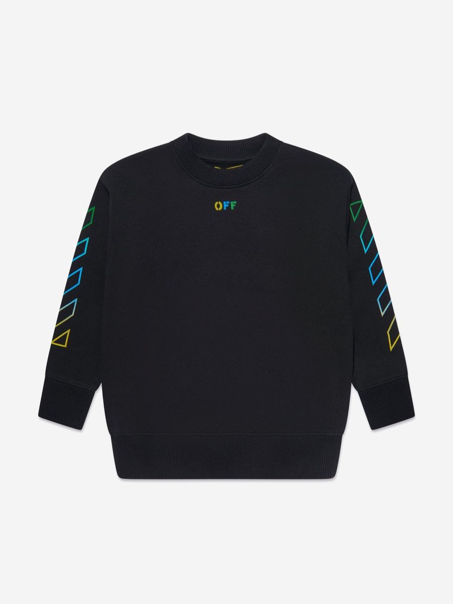 Girls Off-White Sweatshirts & Hoodies | Kids Arrow Rainbow Sweatshirt In Black