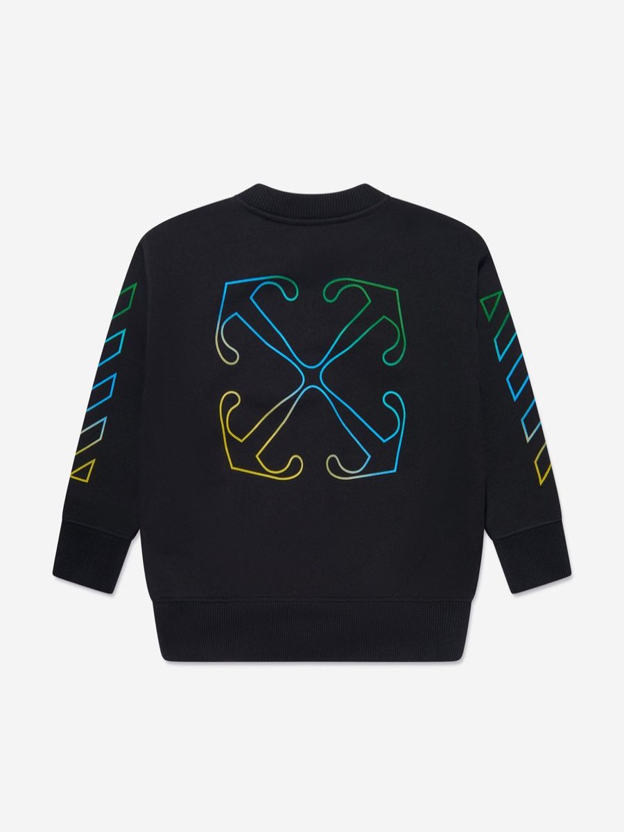 Girls Off-White Sweatshirts & Hoodies | Kids Arrow Rainbow Sweatshirt In Black