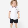 Baby Moncler Enfant Outfits & Sets | Baby Boys Polo Shirt And Shorts Set In Navy