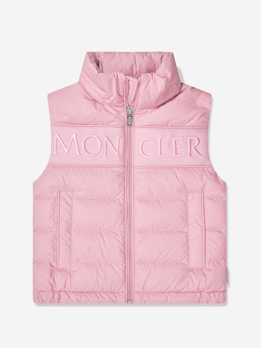 Girls Moncler Enfant Coats & Jackets | Girls Down Padded Rafael Gilet In Pink