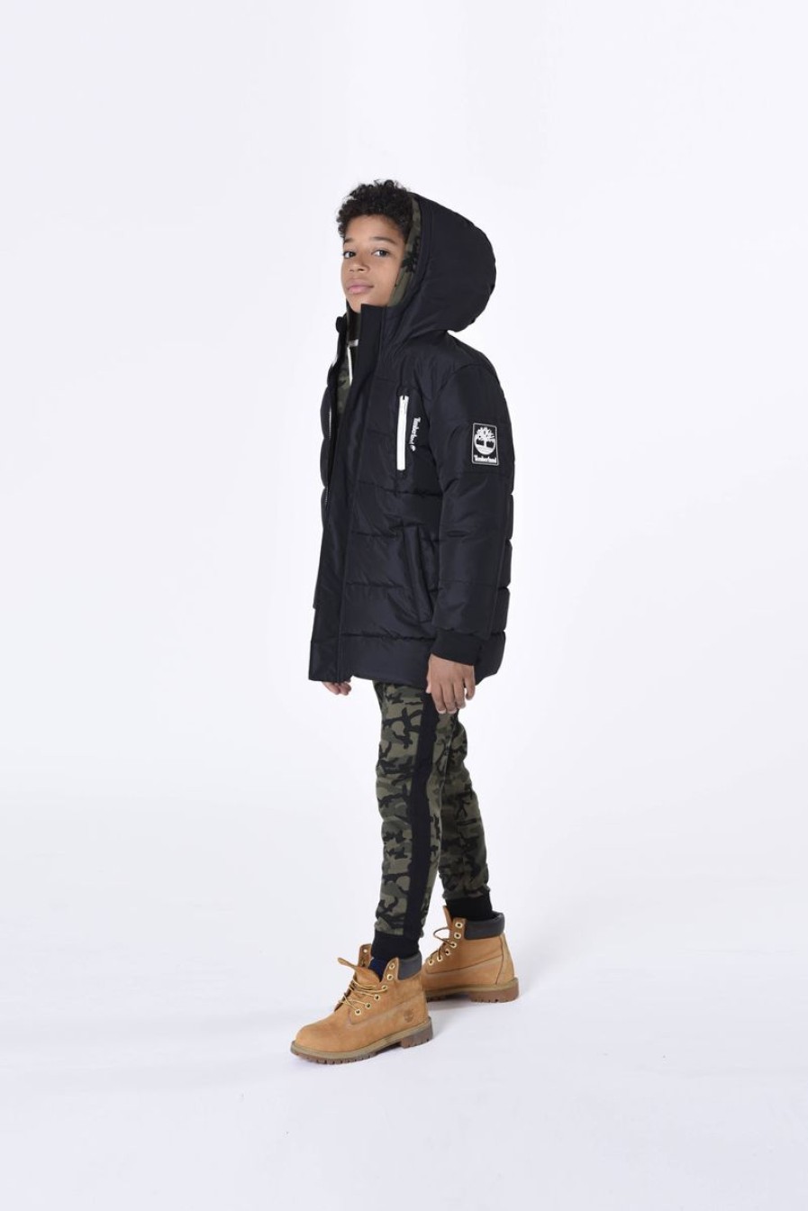 Boys Timberland Coats & Jackets | Boys Long Puffer Jacket In Black