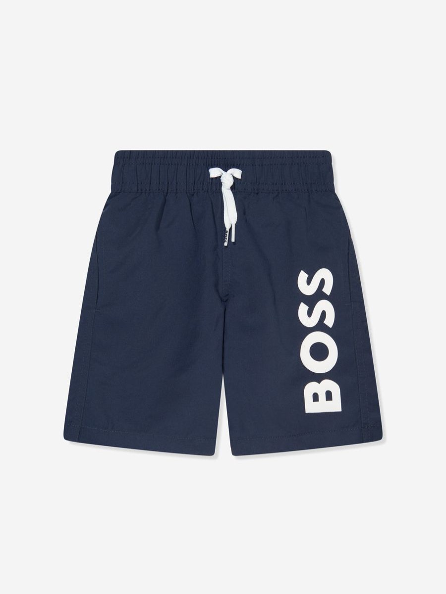 Boys BOSS Swimwear | Boys Logo Swim Shorts In Navy