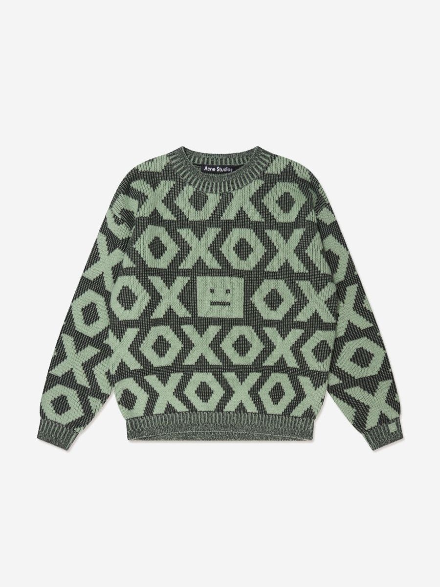 Boys Acne Studios Jumpers & Cardigans | Kids Mini Kozu Jumper In Black