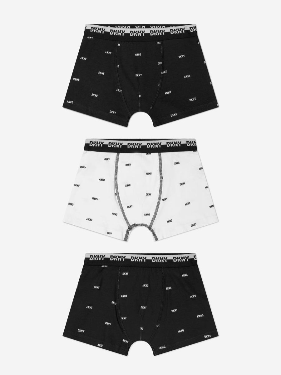 Boys DKNY Underwear | Boys 3 Pack Boxer Shorts Set In Black