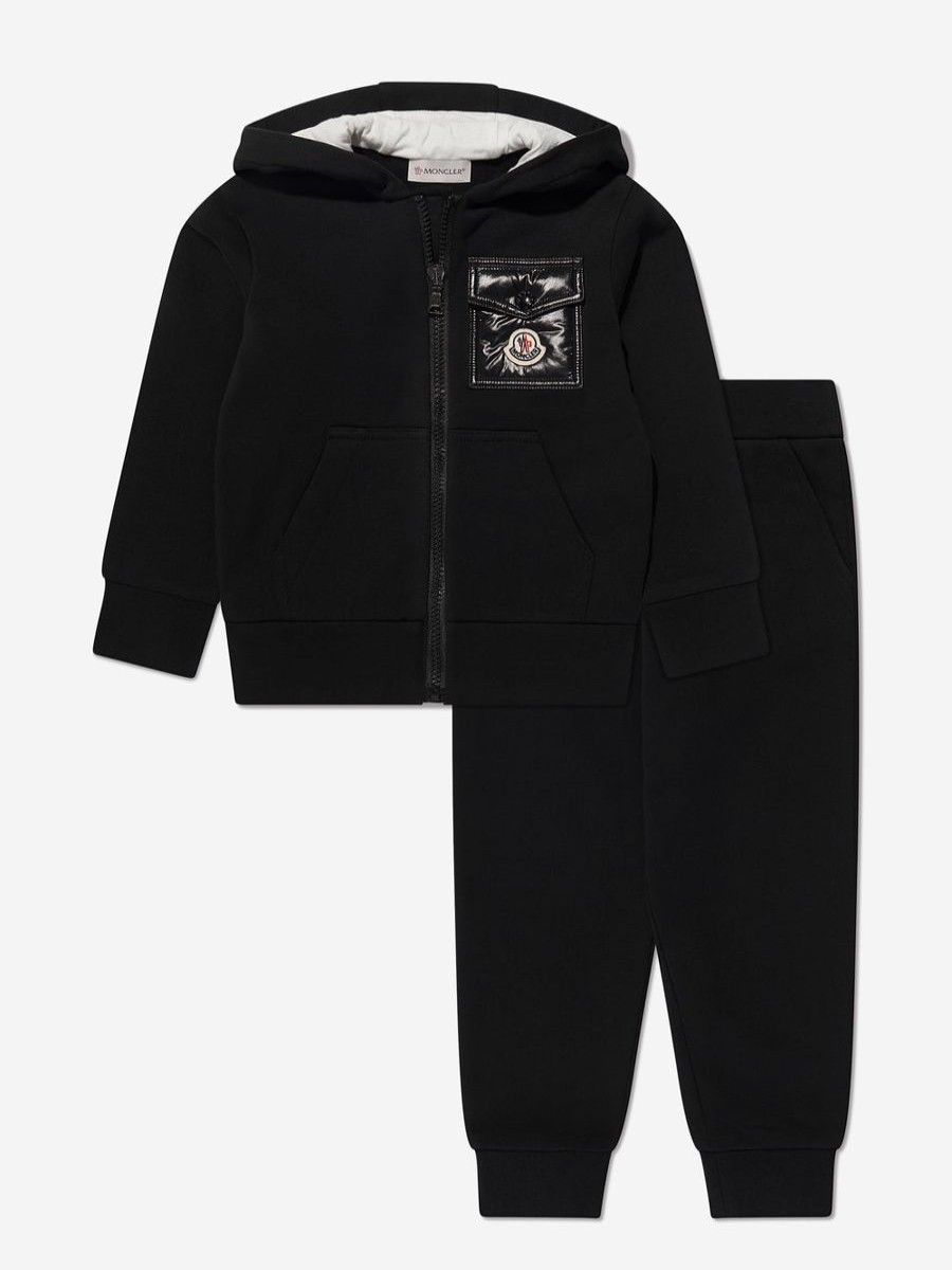 Boys Moncler Enfant Tracksuits | Boys Logo Pocket Tracksuit In Black