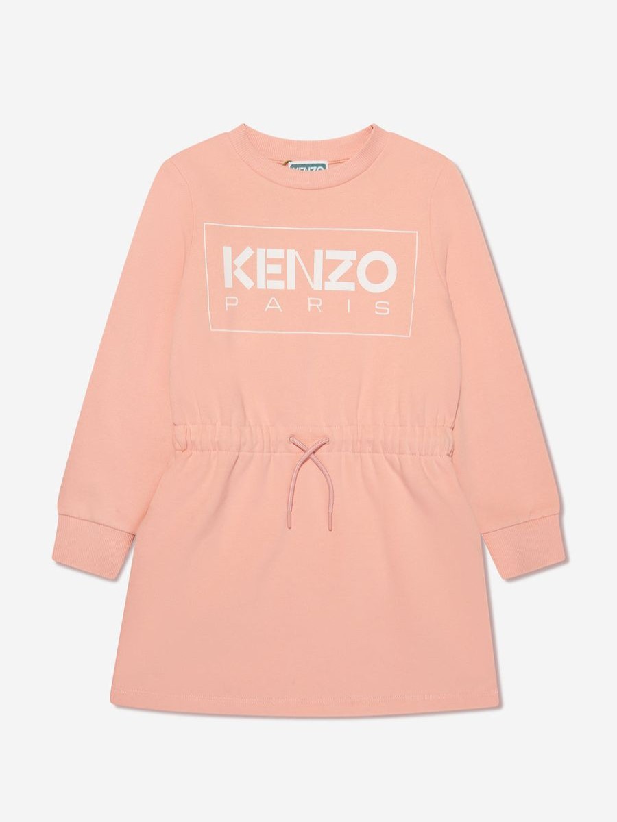 Girls KENZO KIDS Dresses | Girls Logo Sweater Dress In Pink