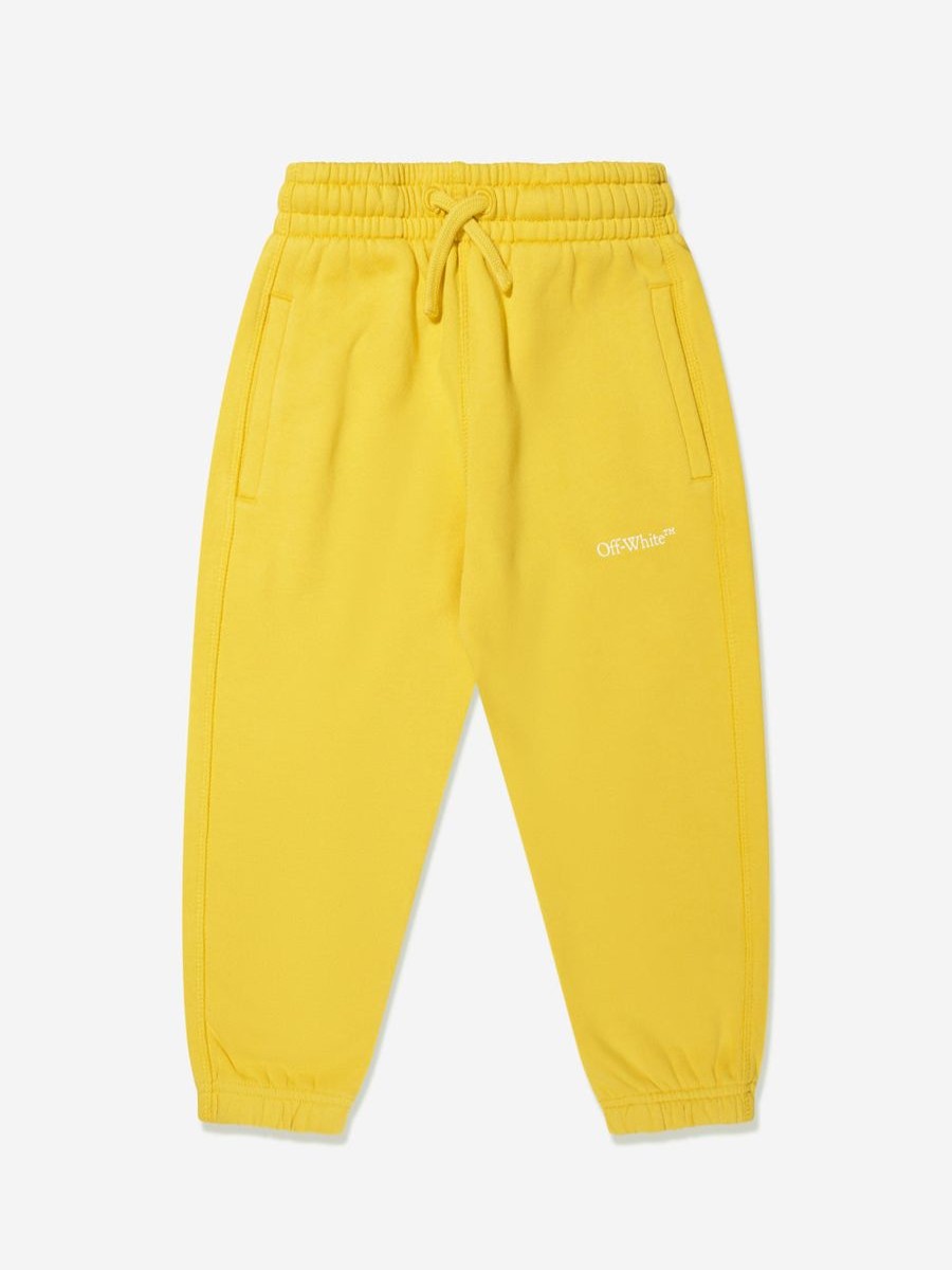 Boys Off-White Sweatpants | Boys Bookish Diag Joggers In Yellow