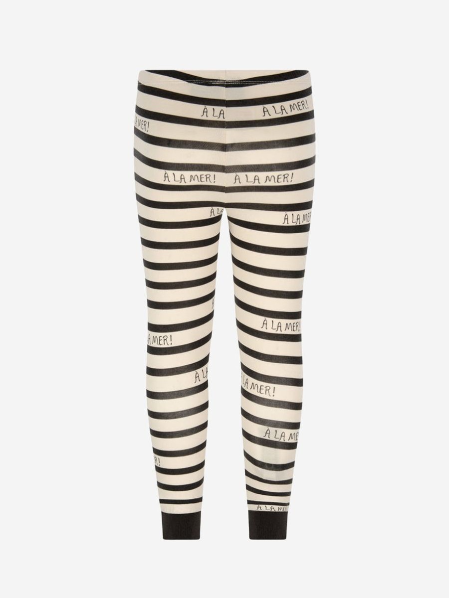 Girls Mini Rodini Leggings | Mini Rodini Kids Cotton Striped Leggings