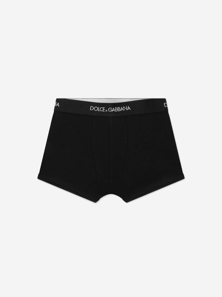 Boys Dolce & Gabbana Kids Underwear | Dolce & Gabbana Kids - Boys 2 Pack Logo Boxers | Childsplay Clothing