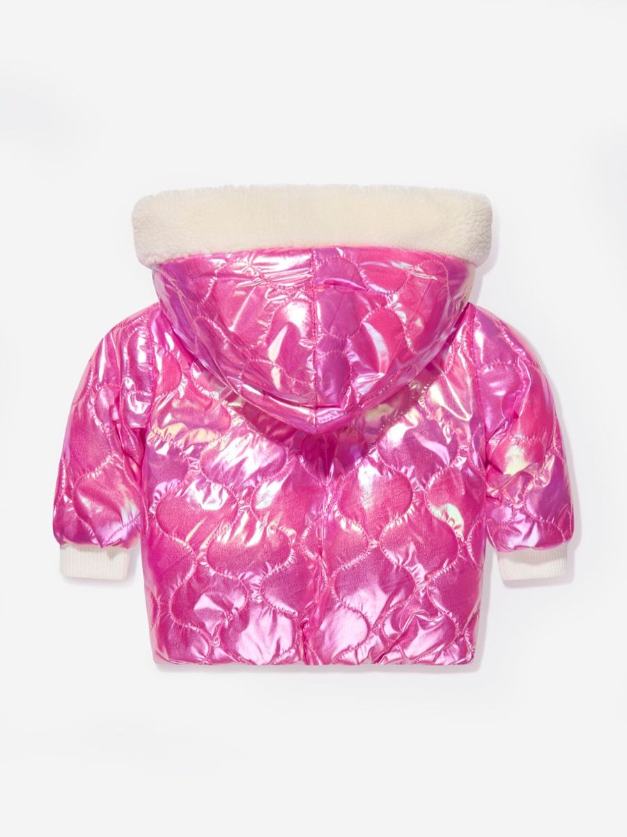 Girls Billieblush Coats & Jackets | Baby Girls Bunny Puffer Jacket In Pink