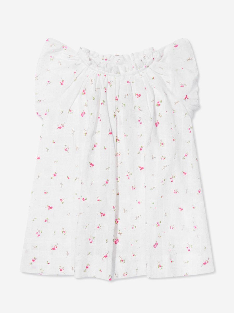 Girls Bonpoint Dresses | Baby Girls Cotton Flower Print Dress