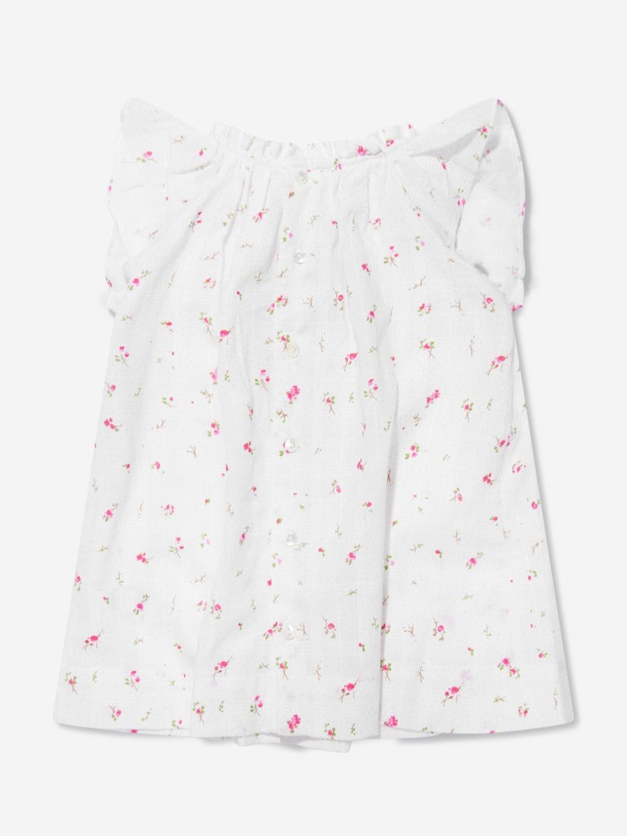 Girls Bonpoint Dresses | Baby Girls Cotton Flower Print Dress